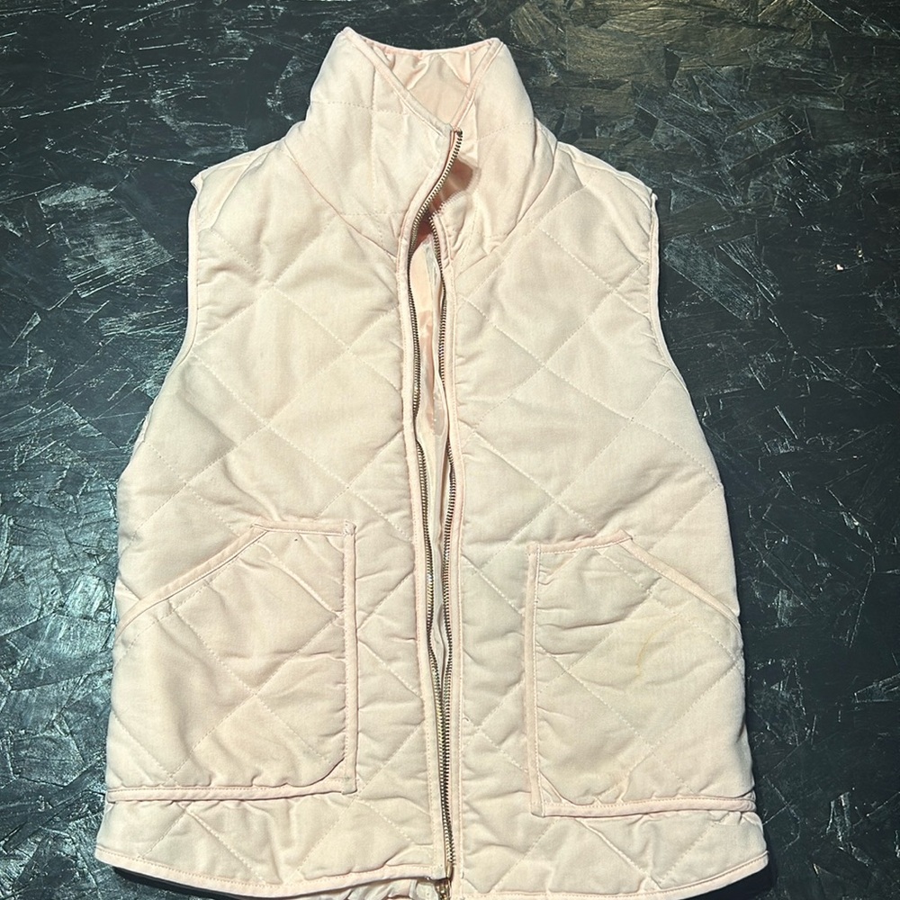 Light Pink Full Zip Vest